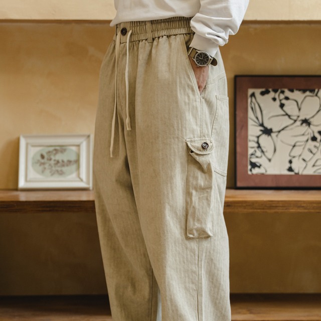 ヴィンテージ フィッシュボーン カーゴパンツ N3485