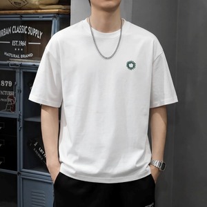 ワンポイントサークルロゴ ワイドシルエットTシャツ 4カラー 11365