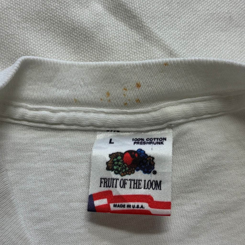 90s USA製 バドライト 両面Tシャツ Spuds MacKenzie Bud Light L 白