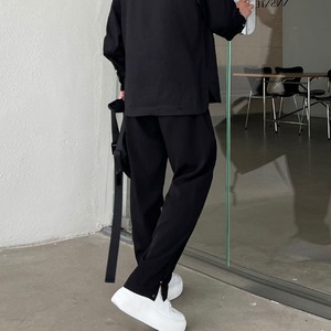 裾スナップストレートパンツ　MT0490007