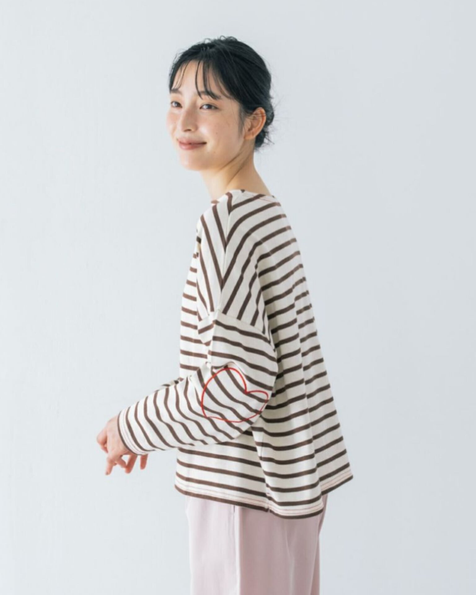 【Pont de Chalons】ハートパッチボーダーT / 2COLORS / 22615612