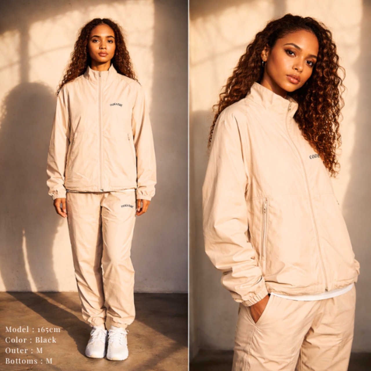 CODENAME "Arch Logo" Track Pants(Black/Cream) - 10