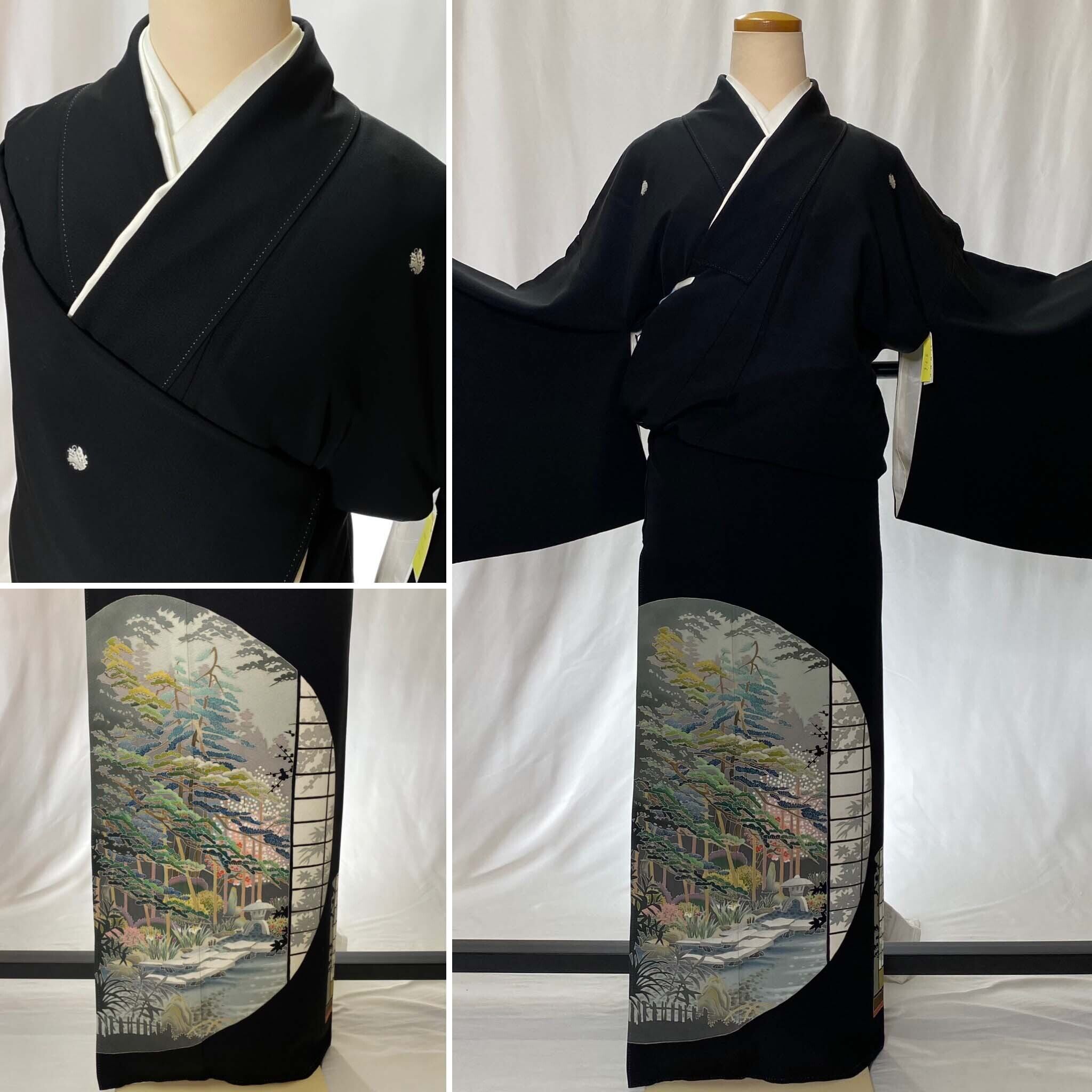 中古 留袖 結婚式 舞台衣装 黒紋付 松 菖蒲 B T 6 中古着物 リサイクル着物から新品着物の通販ショップ 公式サイト 祥美苑