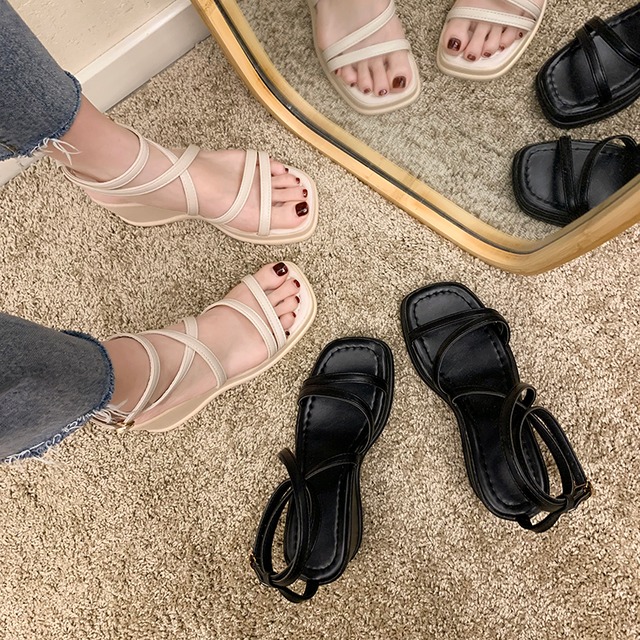 サンダルサマースタイル 靴 シューズ 夏物 ハーネス ベルト 部族の婦人靴75373937842