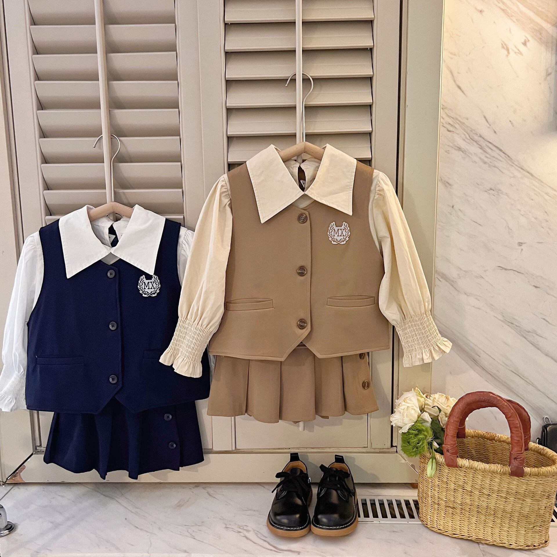 【BABY&KID】韓国風入学式カレッジスタイルセットアップ