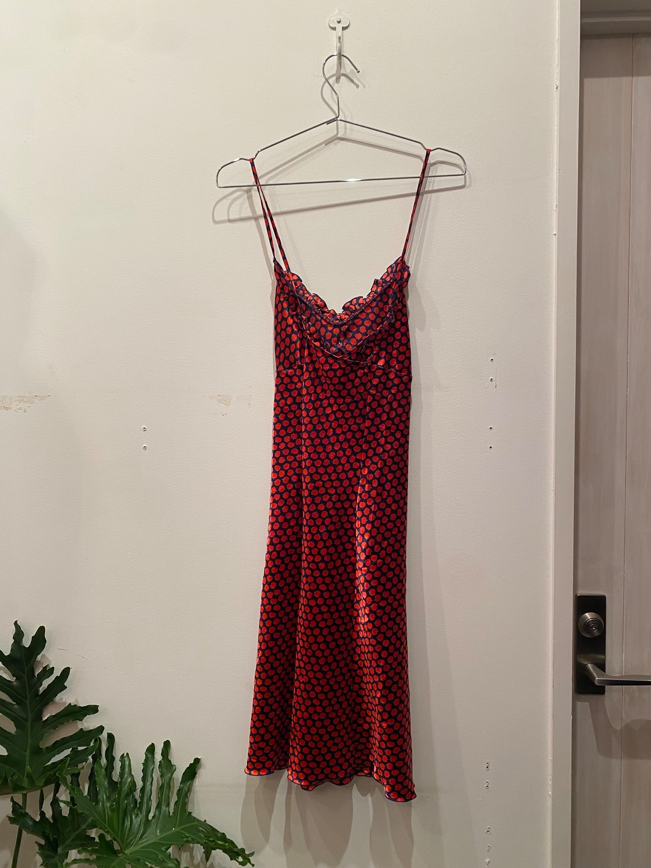 Apple pattern camisole dress