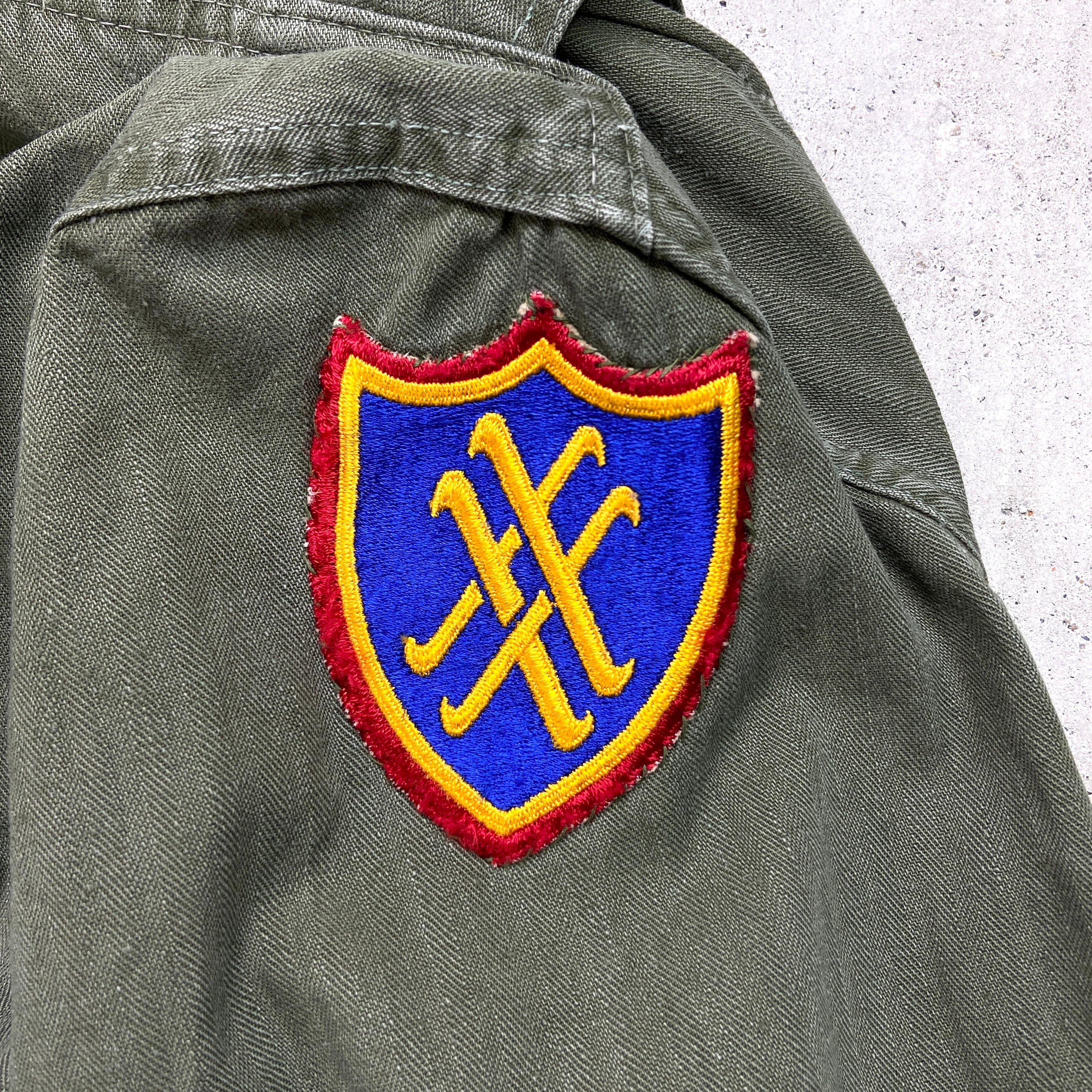 40年代 米軍実品 U.S.ARMY XX Corps HBT オールインワン 月桂樹ボタン
