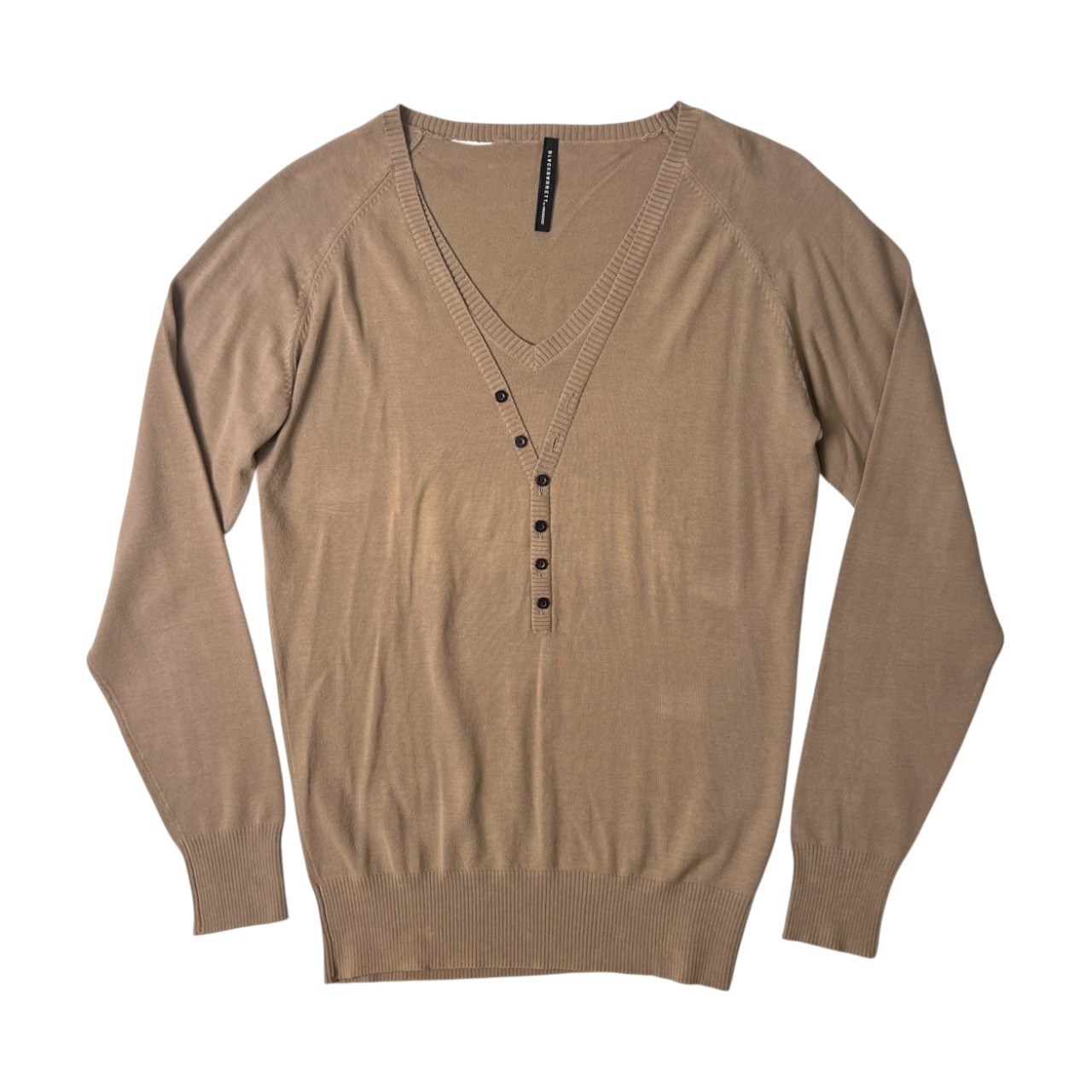 BLACKBARRETT by NEIL BARRETT ニールバレット レイヤード風 コットンニット セーター 3/ベージュ