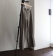 nonnotte " Draping Crotch Box Pleats Trousers(Original Geometric Brown Top)"
