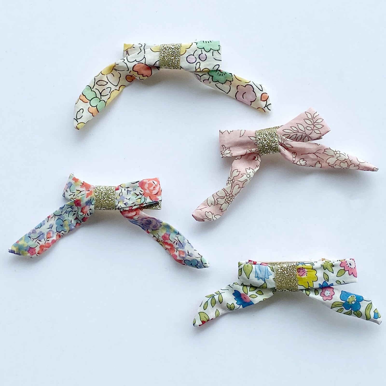 リバティプリント ハンドメイド ヘアクリップ3個 19