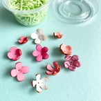 【革の花畑カップ】10種の小花カップ(ピンクカラー)