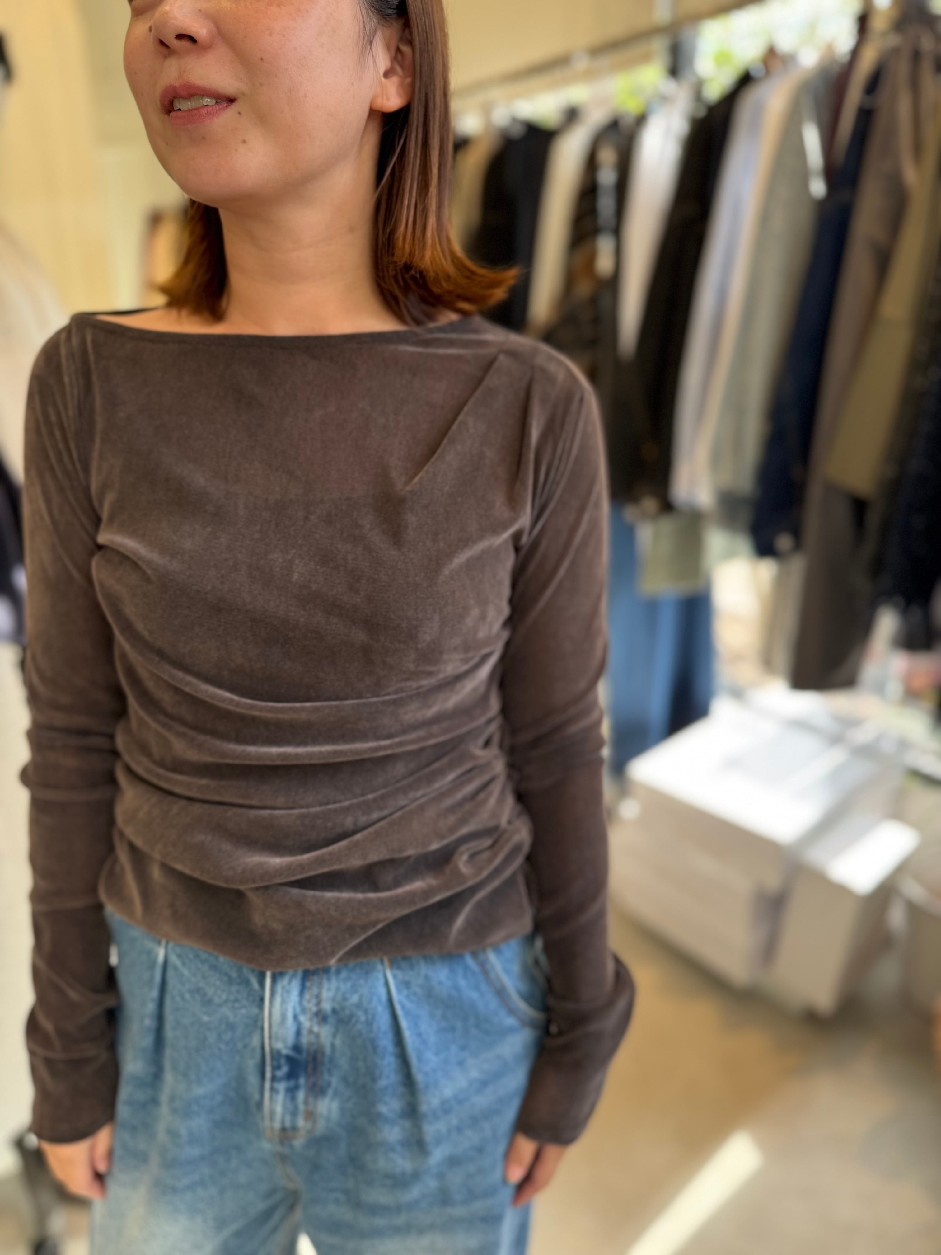 【cafune】シャーリングベロアストレッチPO