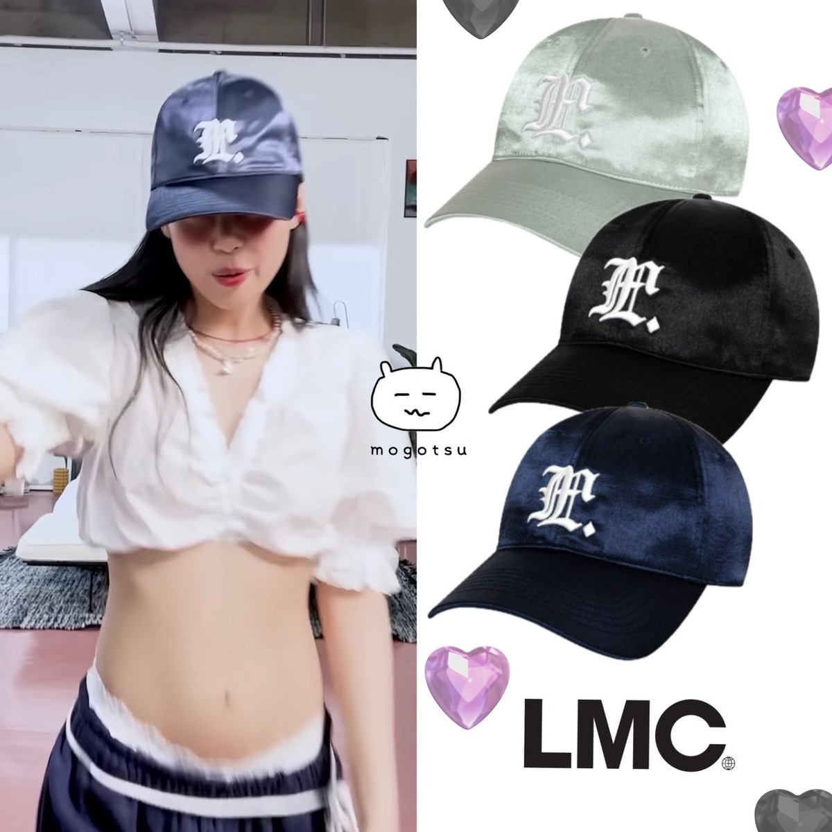 ☆BLACKPINK ジェニー 着用！！【LMC】GOTHIC SATIN 6PANEL CAP  