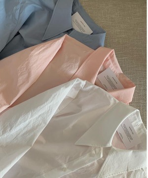 cleum shirt (ivory / blue / pink)