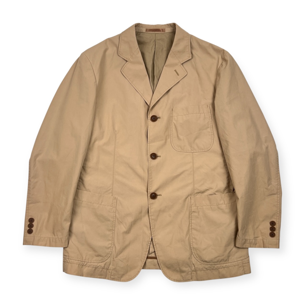 Crocodile クロコダイル 背抜き コットン テーラードジャケット M/ベージュ メンズ