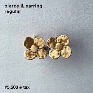 pierce or earring／regular「光る花01」gold
