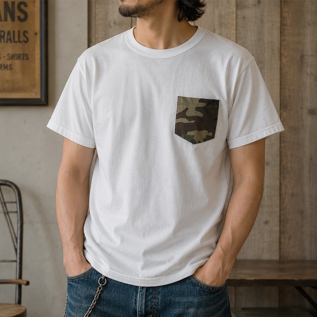 Camouflage pocket short sleeve t-shirt 00386