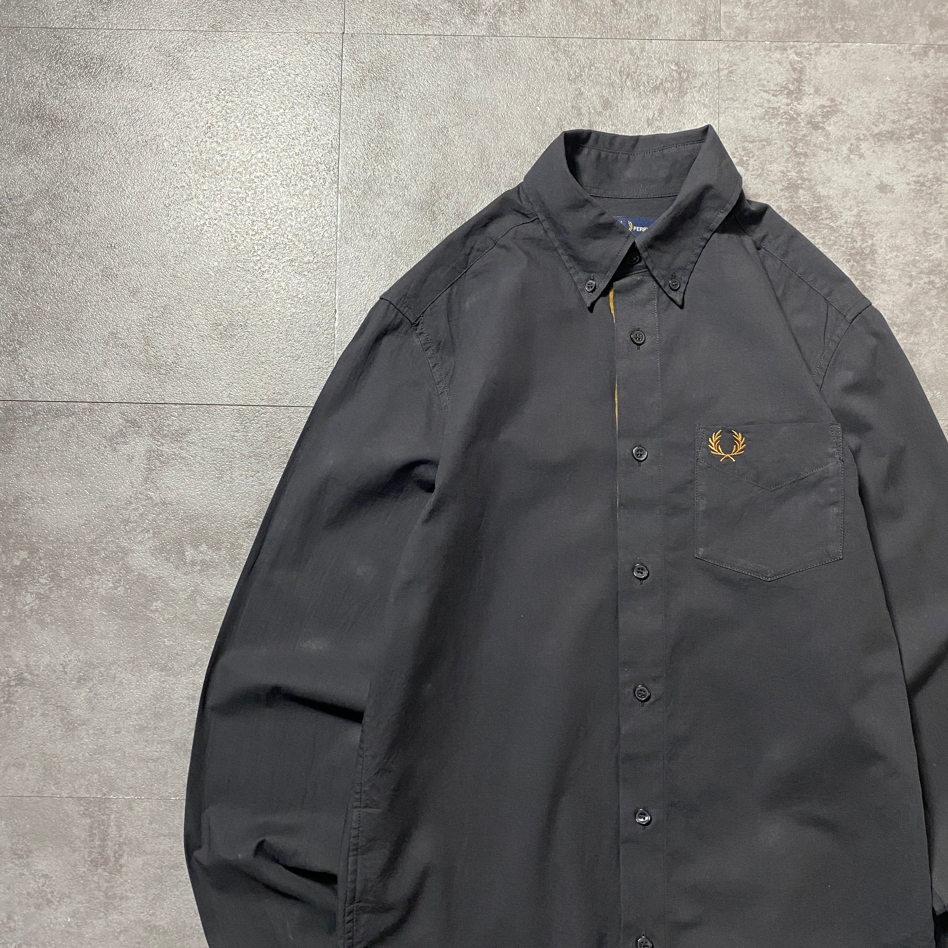フレッドペリー　FRED PERRY 90s ラガーシャツ　胸刺繍ロゴ　k FRED PERRY フレッドペリー 】 Zip Neck Collar Sweatshirt ジップ