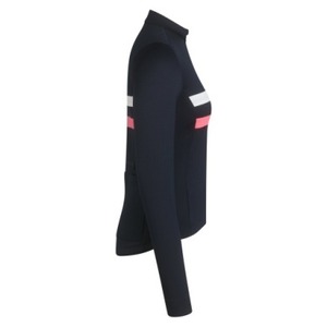 RAPHA WOMEN'S BREVET LONG SLEEVE JERSEY DARK NAVY/HI-VIS PINK
