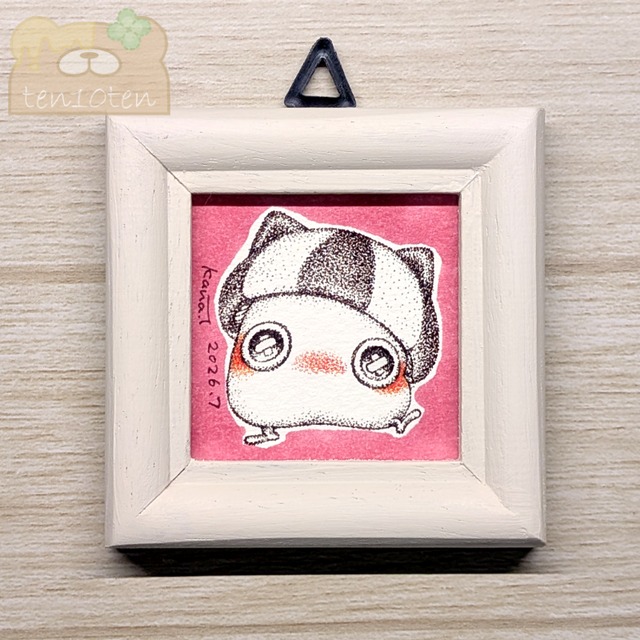 ぴょん・点描原画
