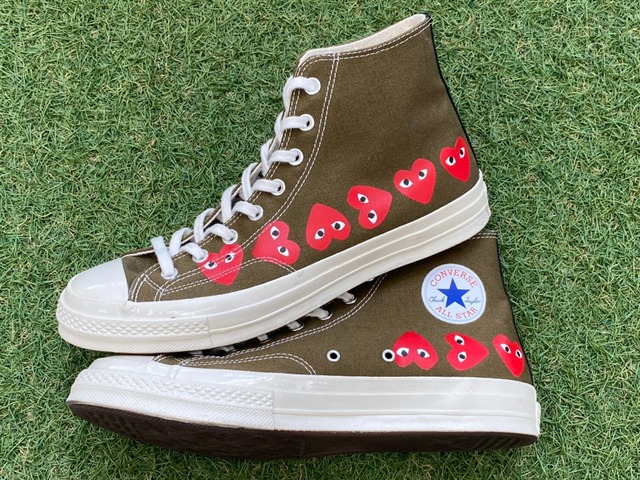 35%OFF MORE SALE CONVERSE × PLAY COMME des GARCONS ALLSTAR CHUCK TAYLOR 70S HIGH 29.5cm OLIVE 162973C 55KE6052