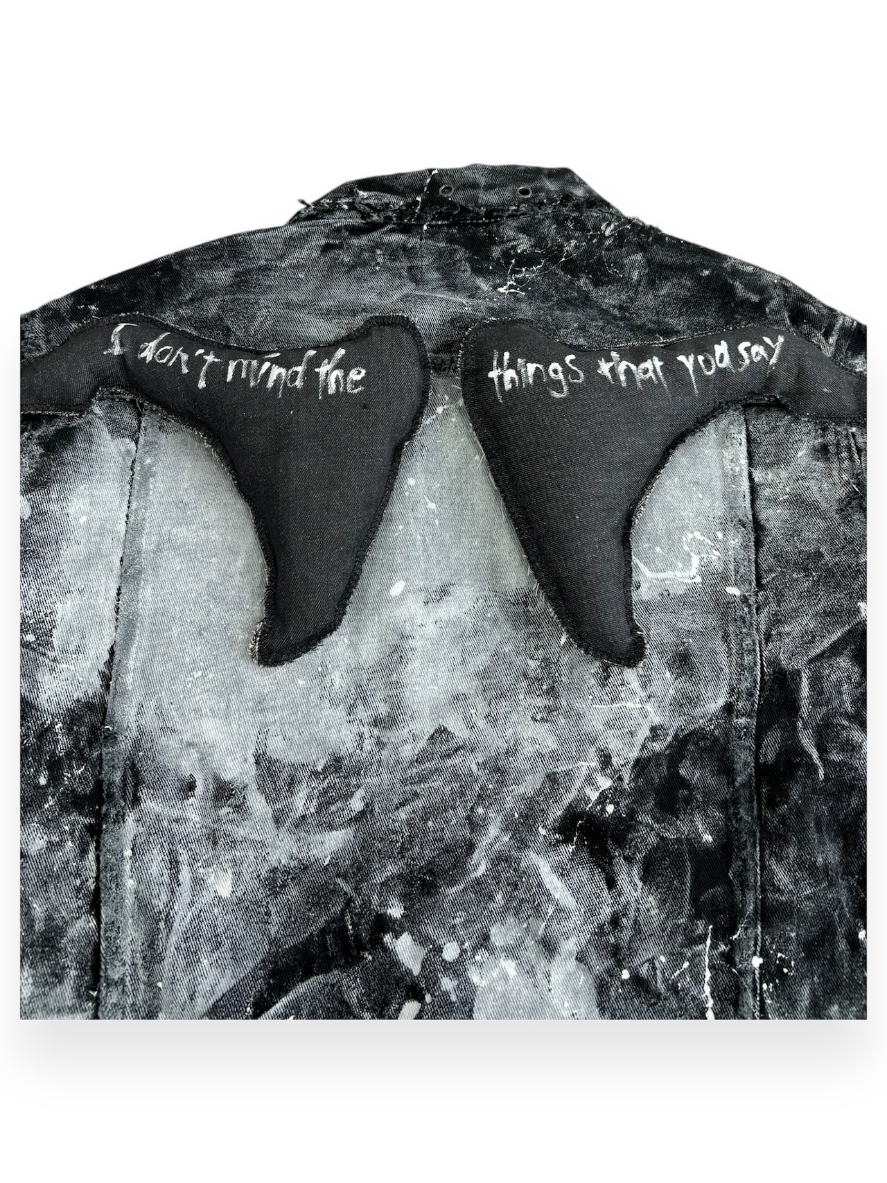 【RUPTIVEY】costal bone damage paint denim jacket"不紊"