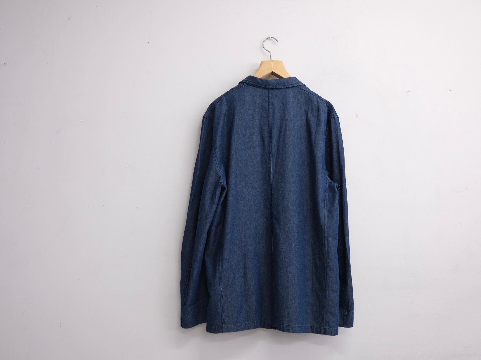 SEEALL” OVERSIZED SHAWL COLLAR JACKET DENIM RIGID” | Lapel online