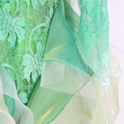 社交ダンス 衣装 ワンピース ドレス フロート フリル レース パーティ 発表会 緑 エメラルド prima boutique プリマブティック ラメ シルバー グリーン系 おしゃれ エレガント ダンスコスチューム グラデーション フリルデザイン レディース ダンス衣装 発表会ドレスドレス 社交ダンス用