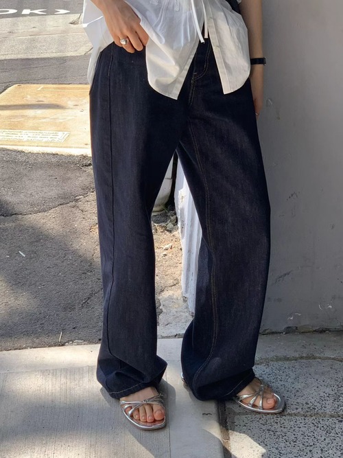 (予約) ounce / Non fade washed denim pants 1color