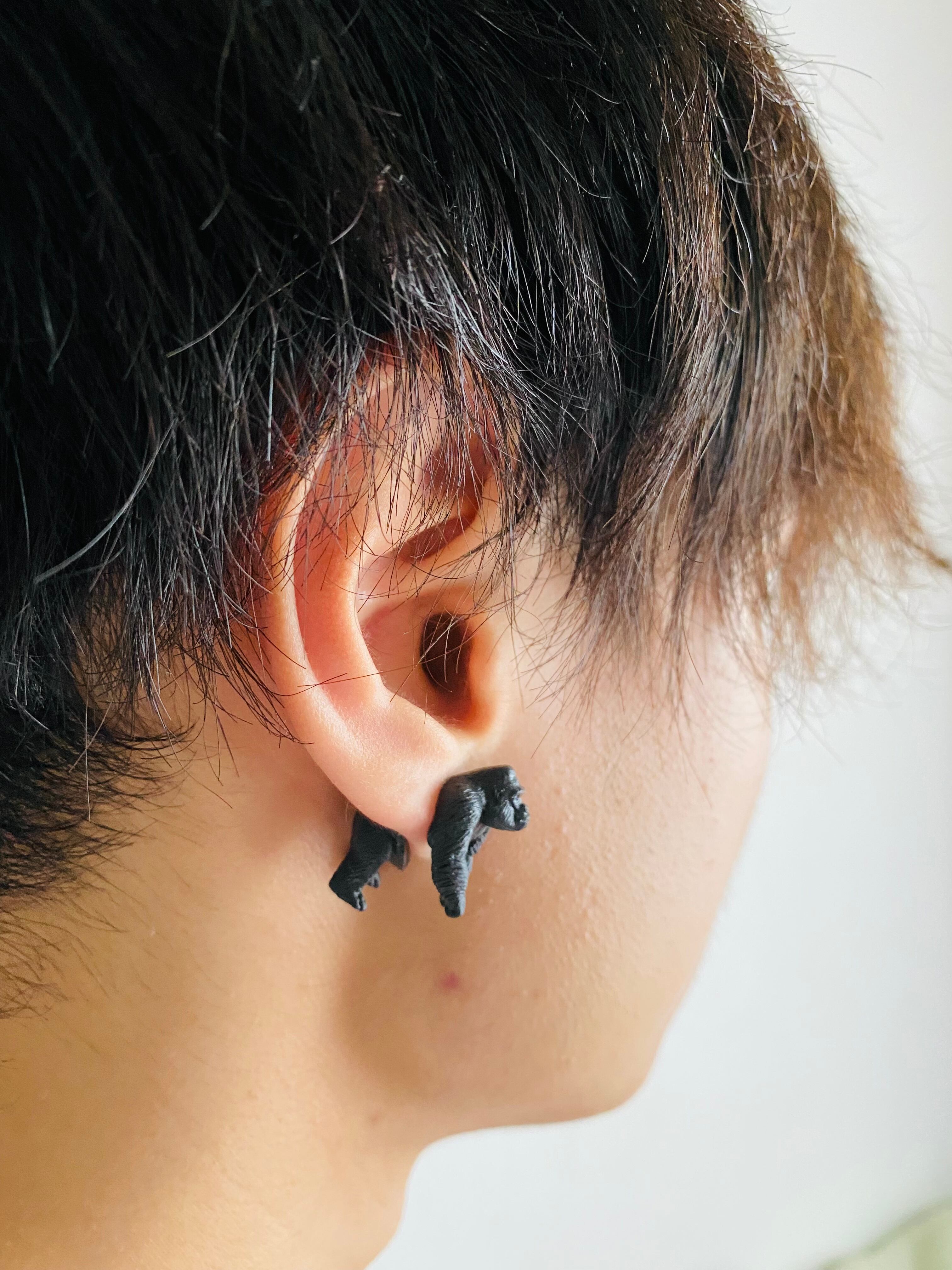 ミュージックゴリラのピアス ゴリラのピアス ノンホール アレルギー対応 単品 片耳用 | Nachoa＋