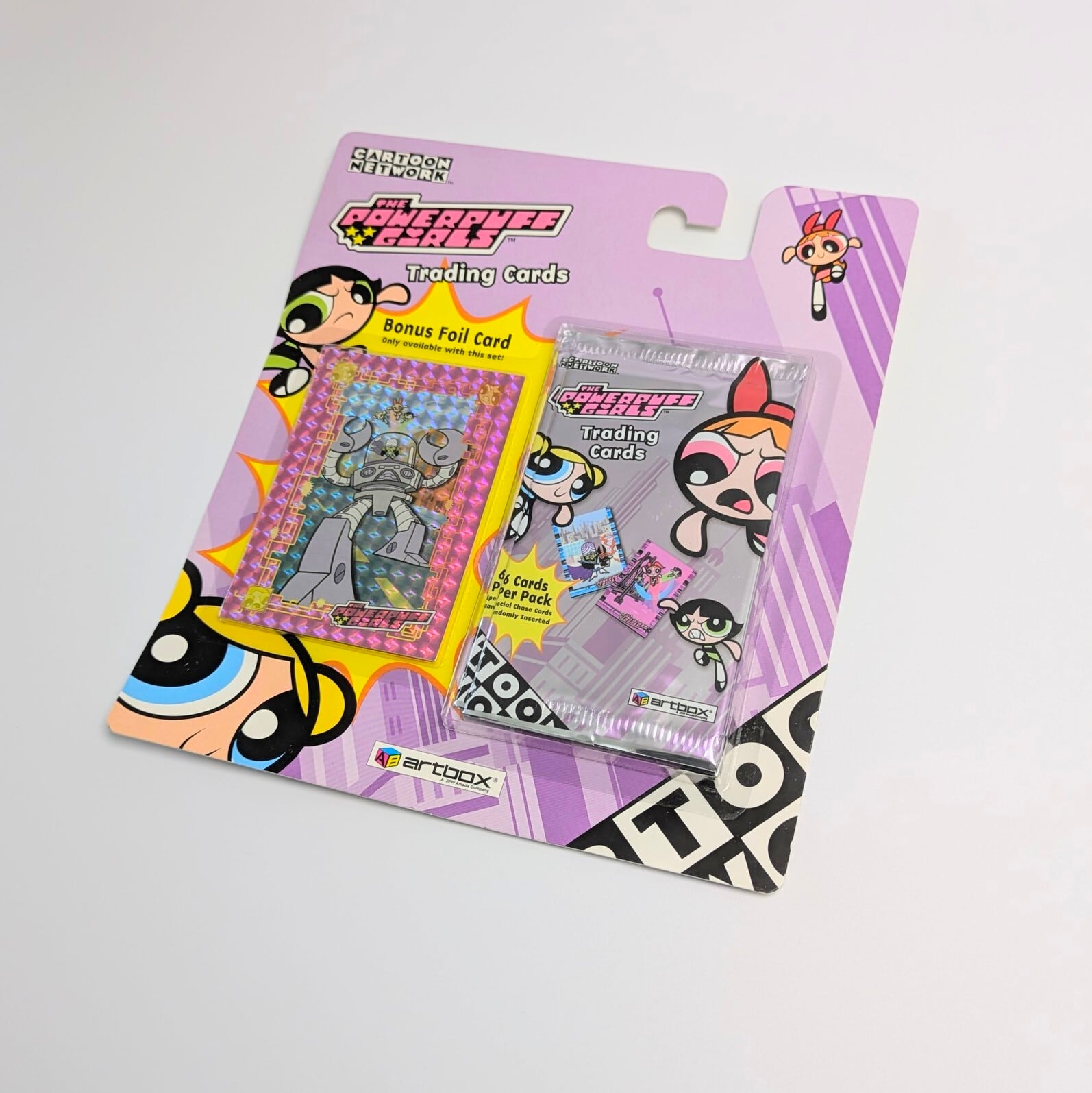 ☆DEADSTOCK 2000年製☆ 送料無料！【 パワーパフガールズ（ The Powerpuff Girls ）】Trading Cards SPECIAL SET カートゥーンネットワーク CARTOON NETWORK / VINTAGEトレカ単品 （1個=6CARDSが2個 +1BONUS Card）〚アメリカン雑貨 アメトイ〛