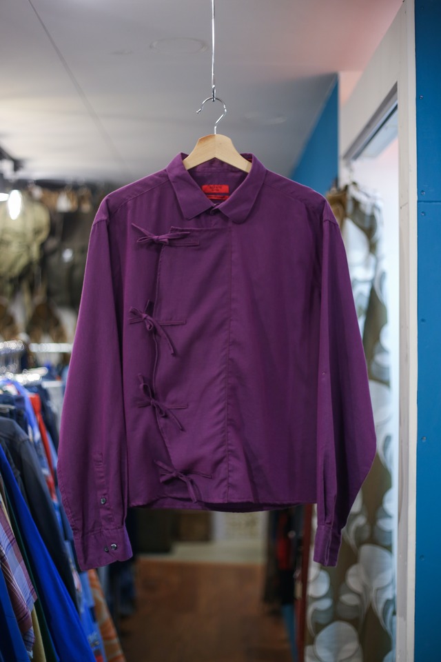 “Asymmetry front & short custom” dress shirt