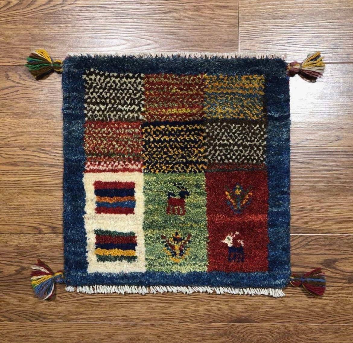 ペルシャギャッベ (ギャベ) チェアマット 椅子の座布団 No.11245