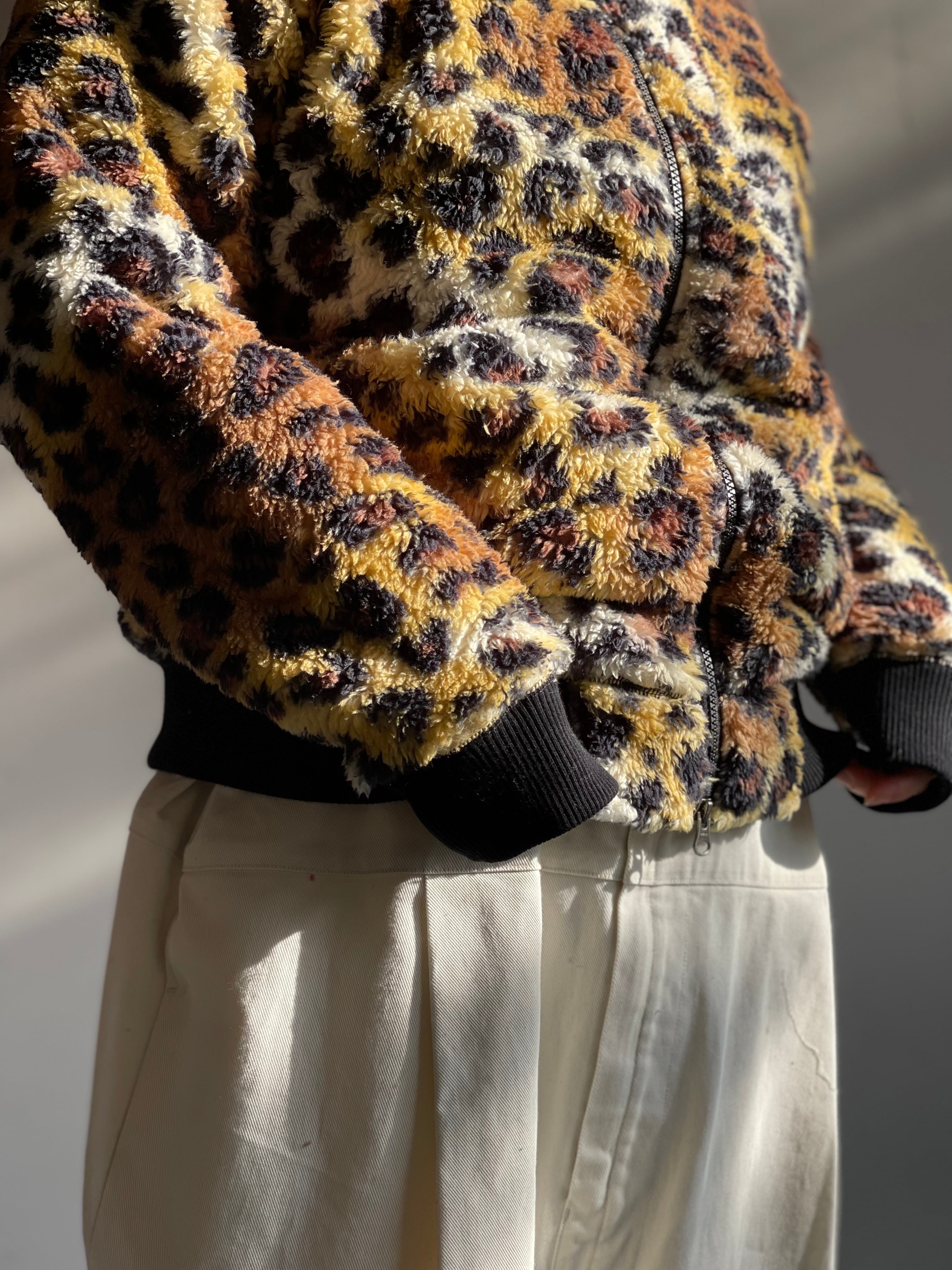 JOHNBULL LEOPARD FLEECE ZIP パーカー