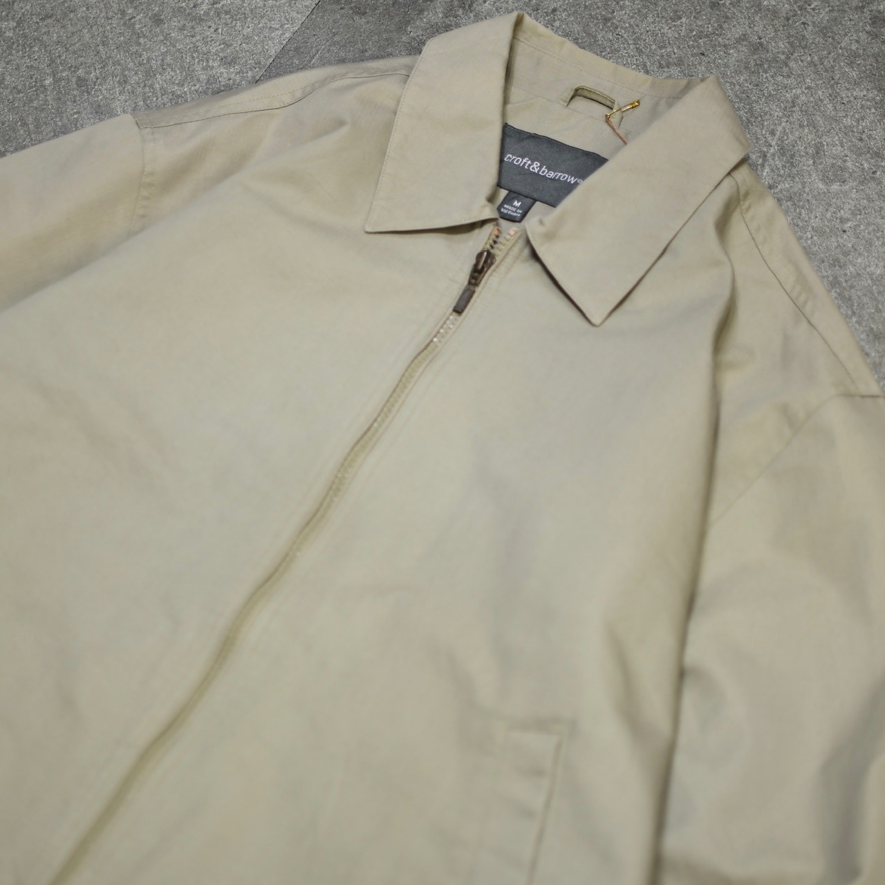 craft&barrow herringbone twill zip up jacket