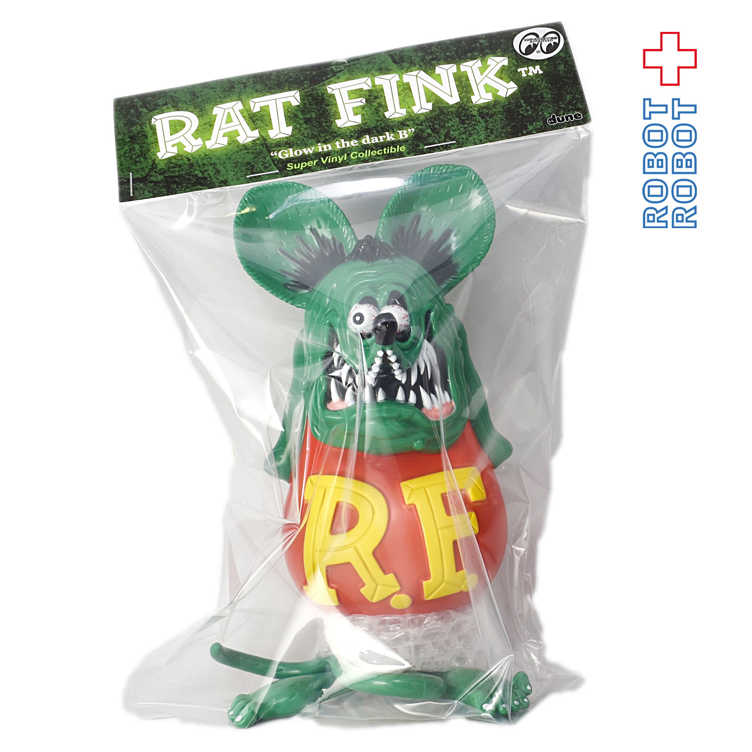 RATFINKラットフィンク　ソフビフィギュア Glow in the dark RATFINKラットフィンクソフビフィギュア Glow in the dark