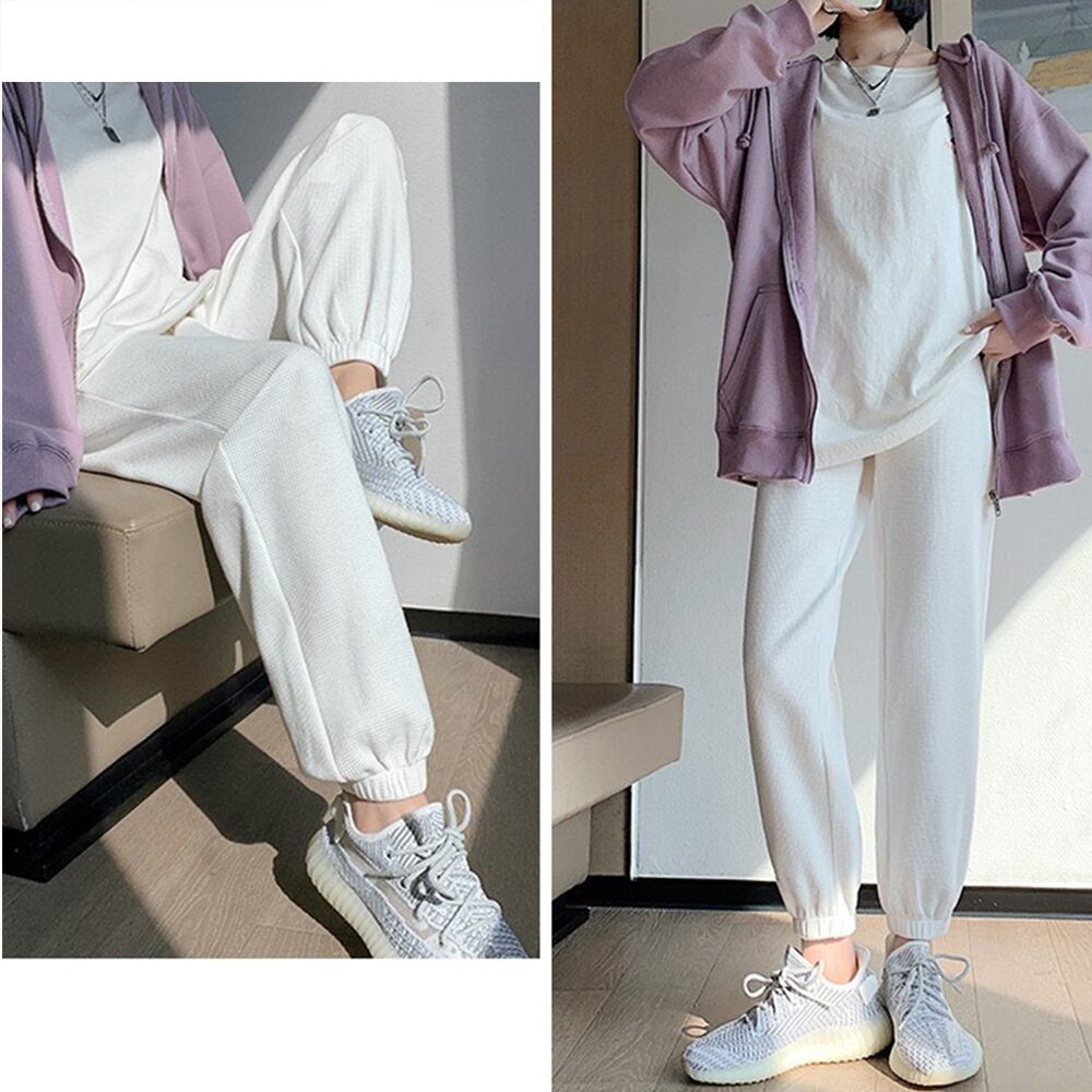 ワッフル スウェット パンツ レディース 春秋冬 ルームウェア ストリート カジュアル 大人 きれいめ おしゃれ かわいい ドローストリング 大人可愛い 大人女子