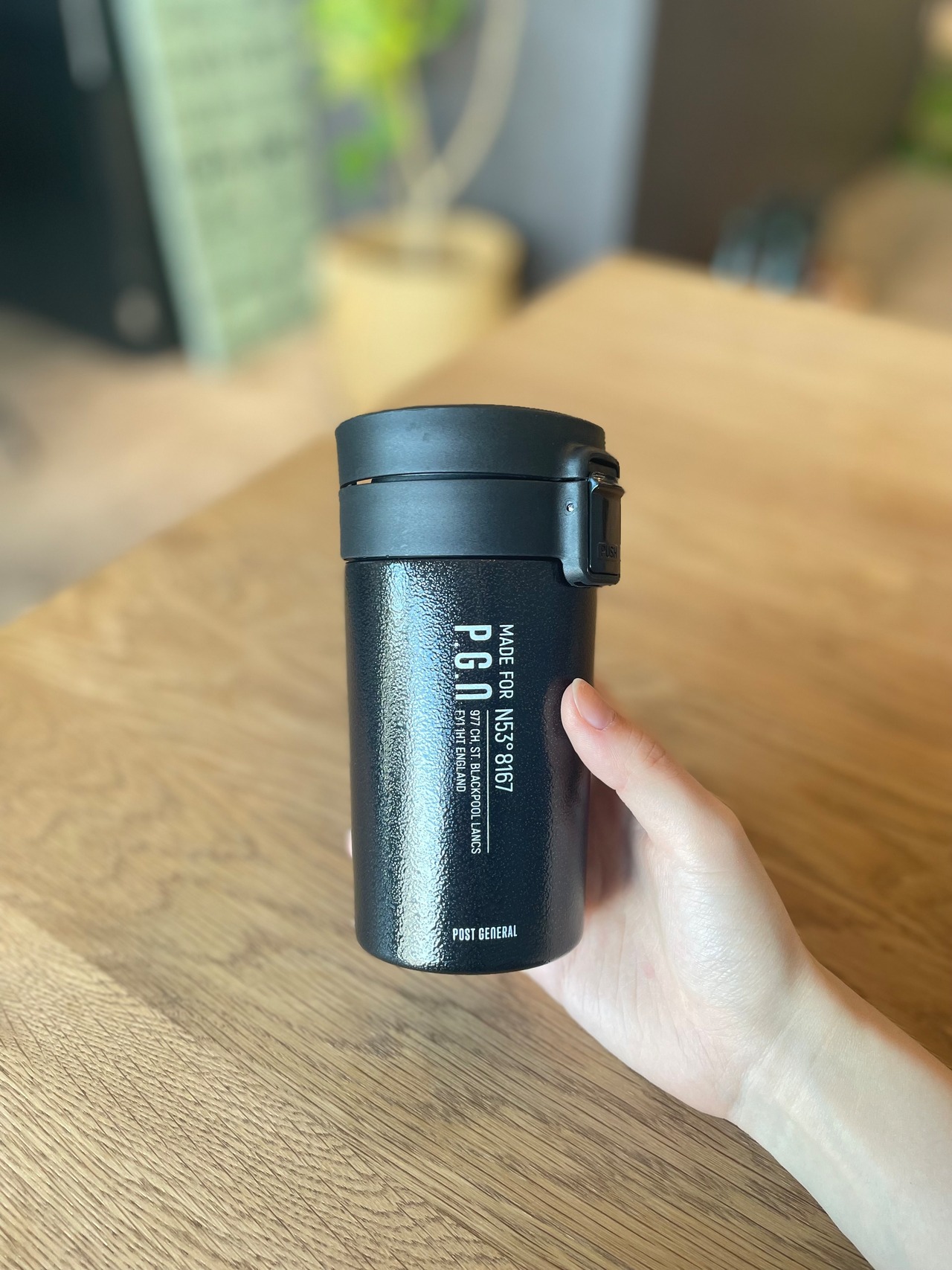 【POST GENERAL】ダブルウォール フリップトップ ボトル300ml タンブラー ブラック