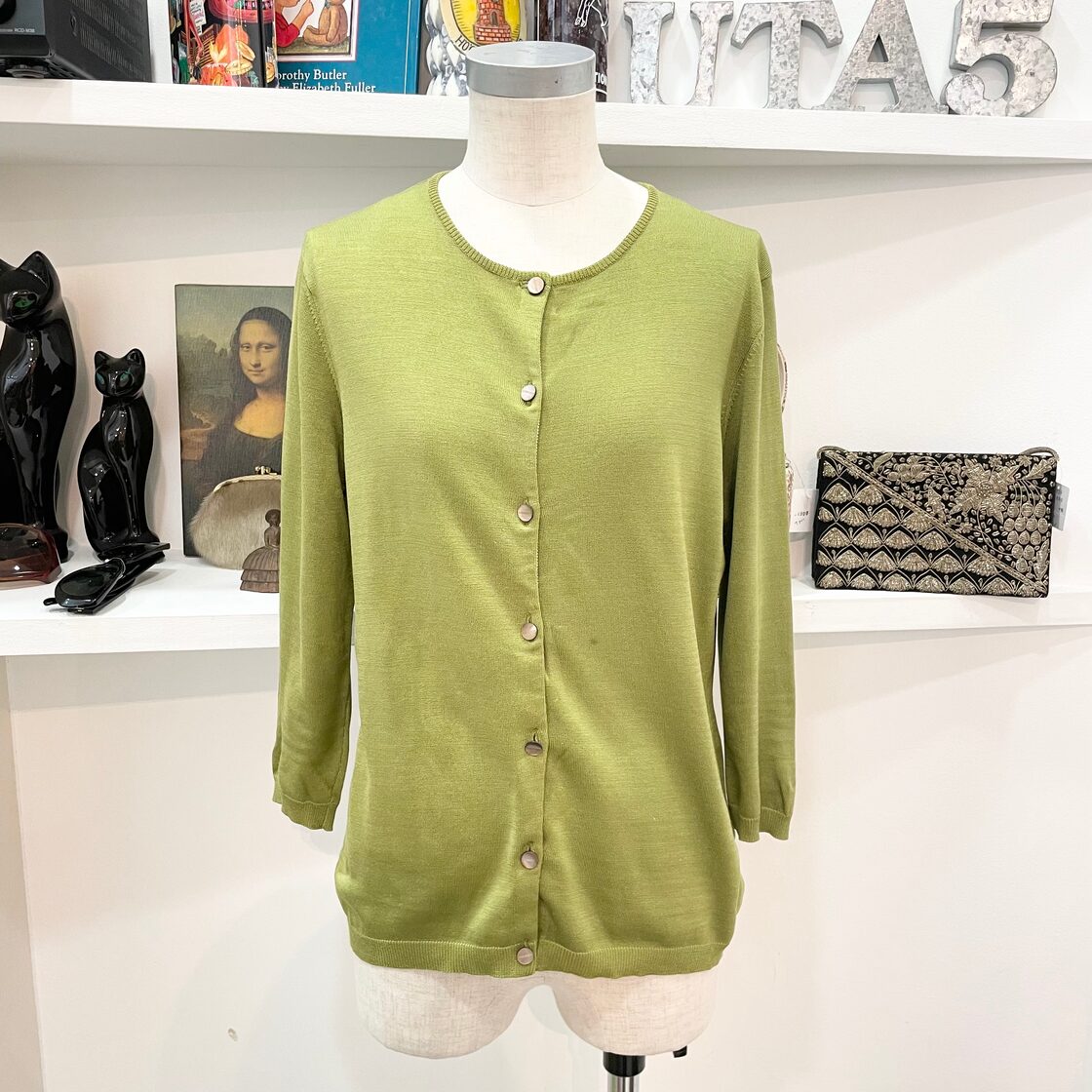 Burberry/cardigan/green/check/バーバリー/カーディガン/緑/チェック 