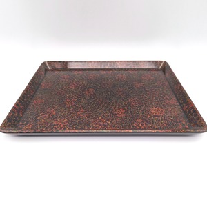 津軽塗（唐塗）バカ塗り・角盆・お盆・トレー・漆器・伝統工芸・No.250929-06・梱包サイズ80