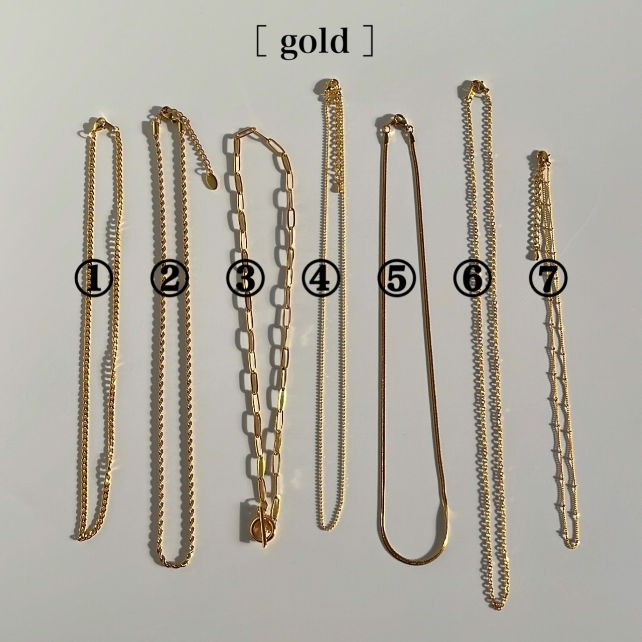 自分で選べるカスタムネックレス［ゴールドチェーン］