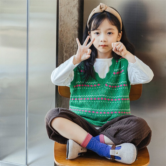 【即納】ネイビーとピンクのクルーソックス 4足セット