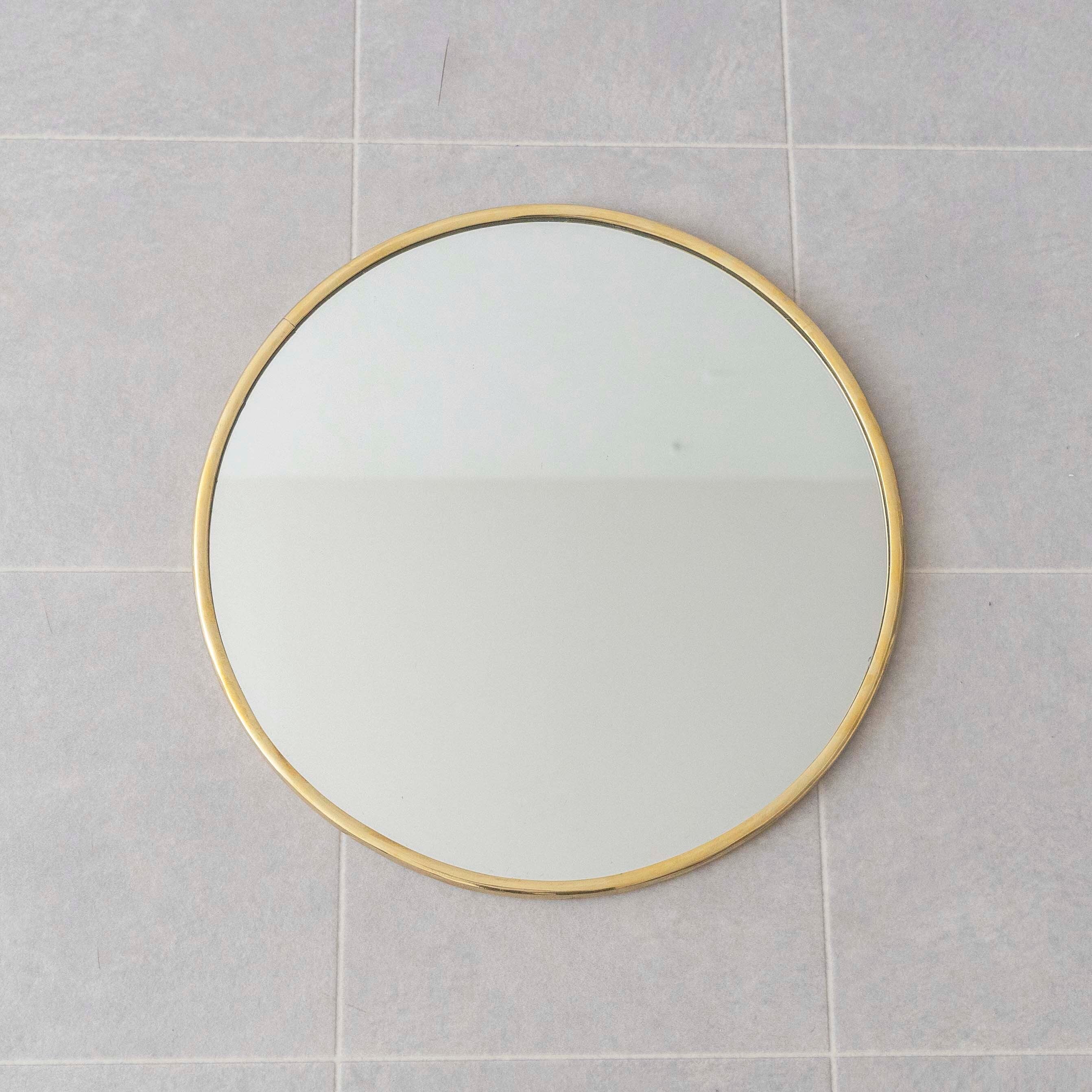 真鍮  鏡 SOMME / 真鍮 ラウンドミラー size L | SOMME