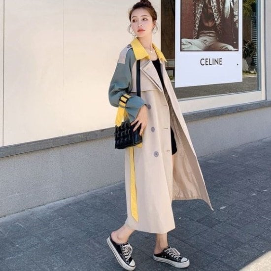 トレンチコート スプリングコート レディース 韓国 ファッション