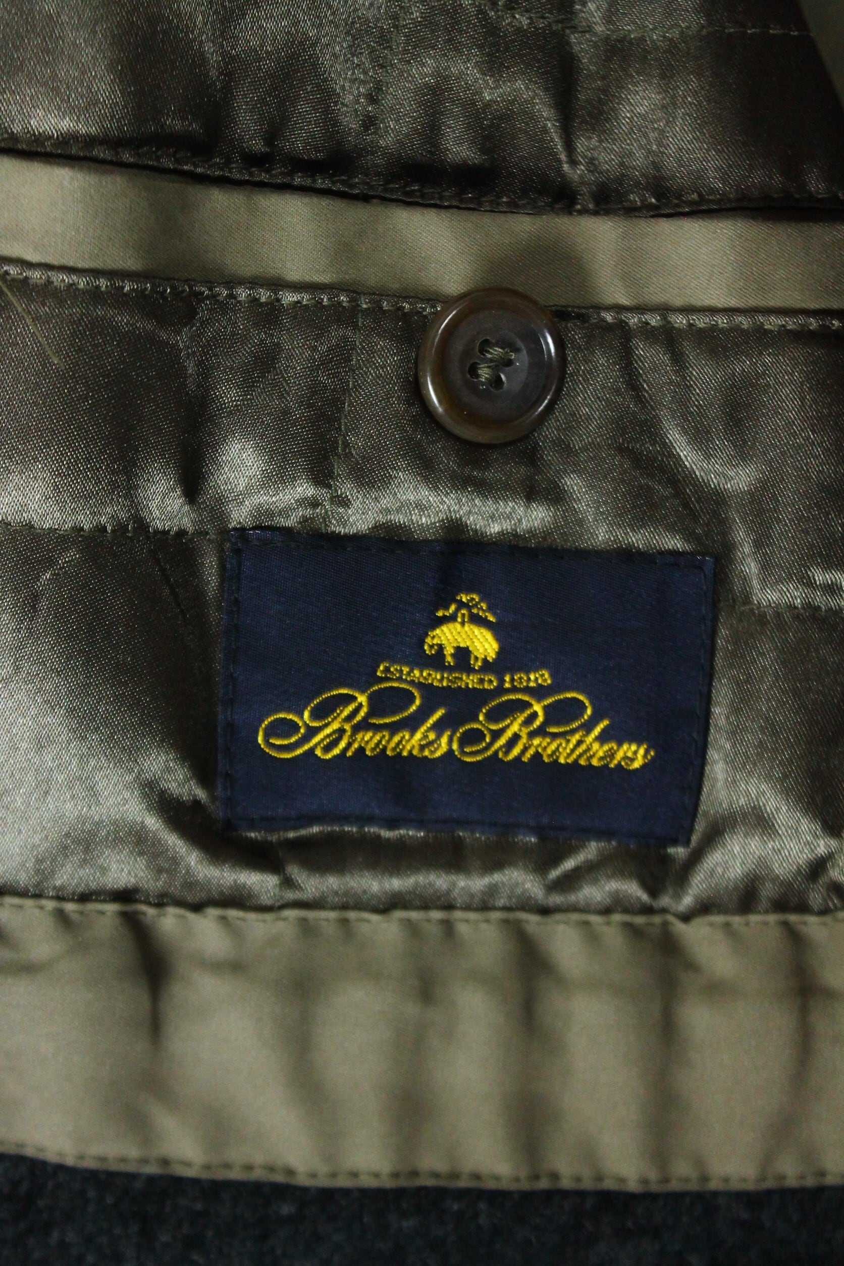 1990's Brooks Brothers 襟レザー ベージュ×ブラウン スムース 1990's Brooks Brothers 襟レザー ベージュ×ブラウン スムース