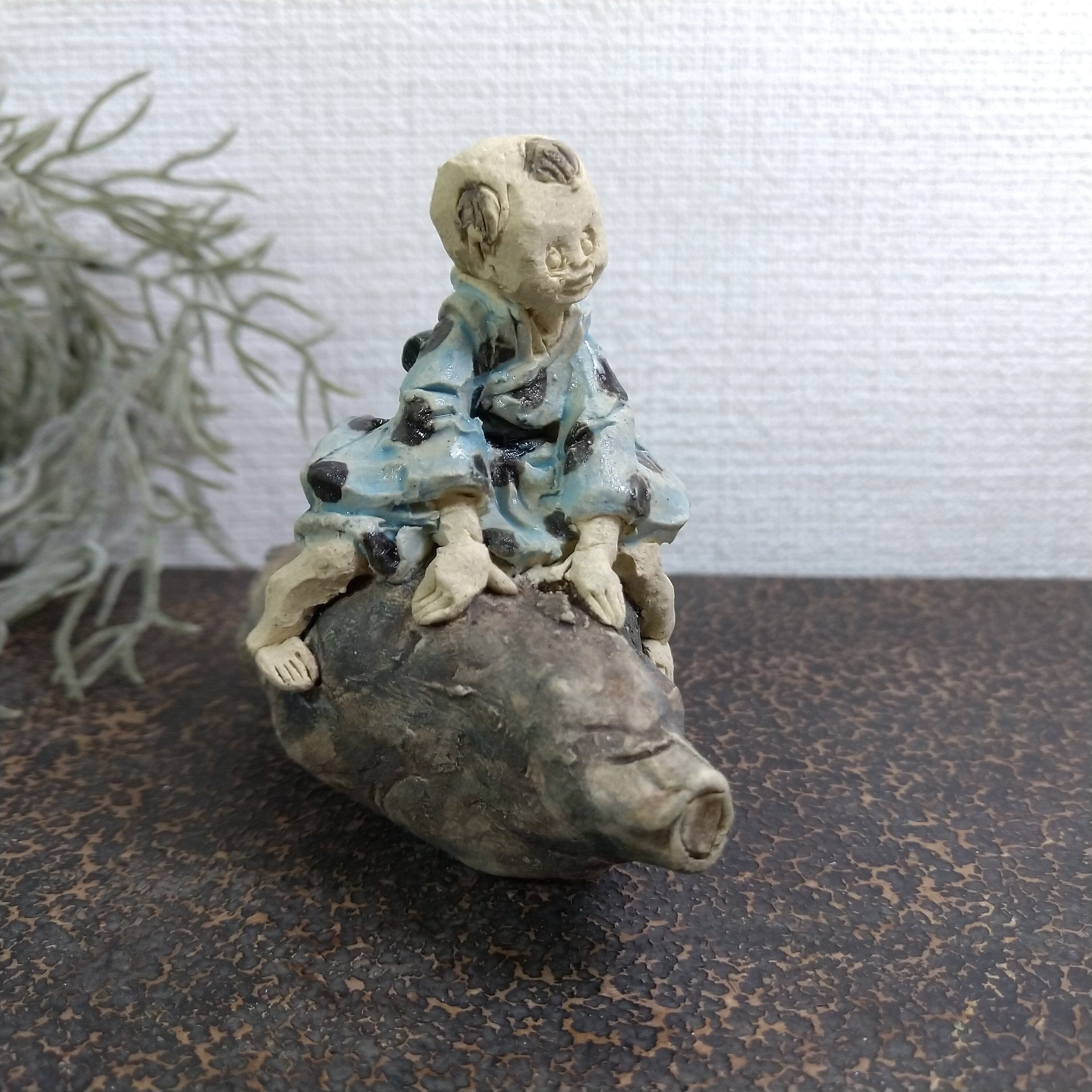 ミイラ風手作り一点物　怖くてカワイイ人形2 芋の煮えたも御存じない | 陶人形作家 にしだみき