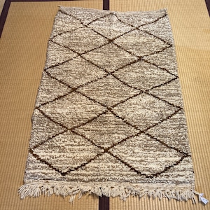 モロッコラグ〜ベニワレン　 Brown Beni Ouarain Rug 140×95