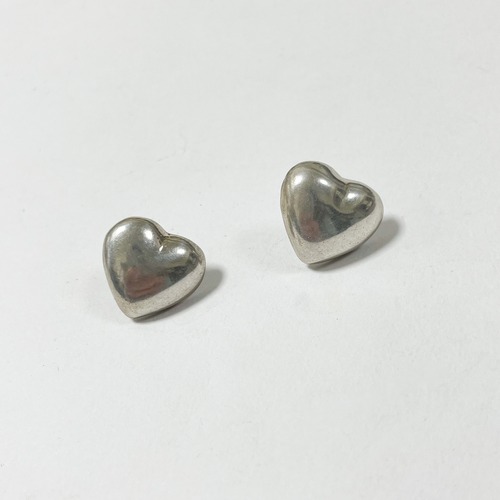 Vintage 925 Silver Heart Pirced Earrings Made In Mexico