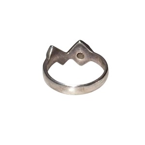 vintage silver yellow stone ring