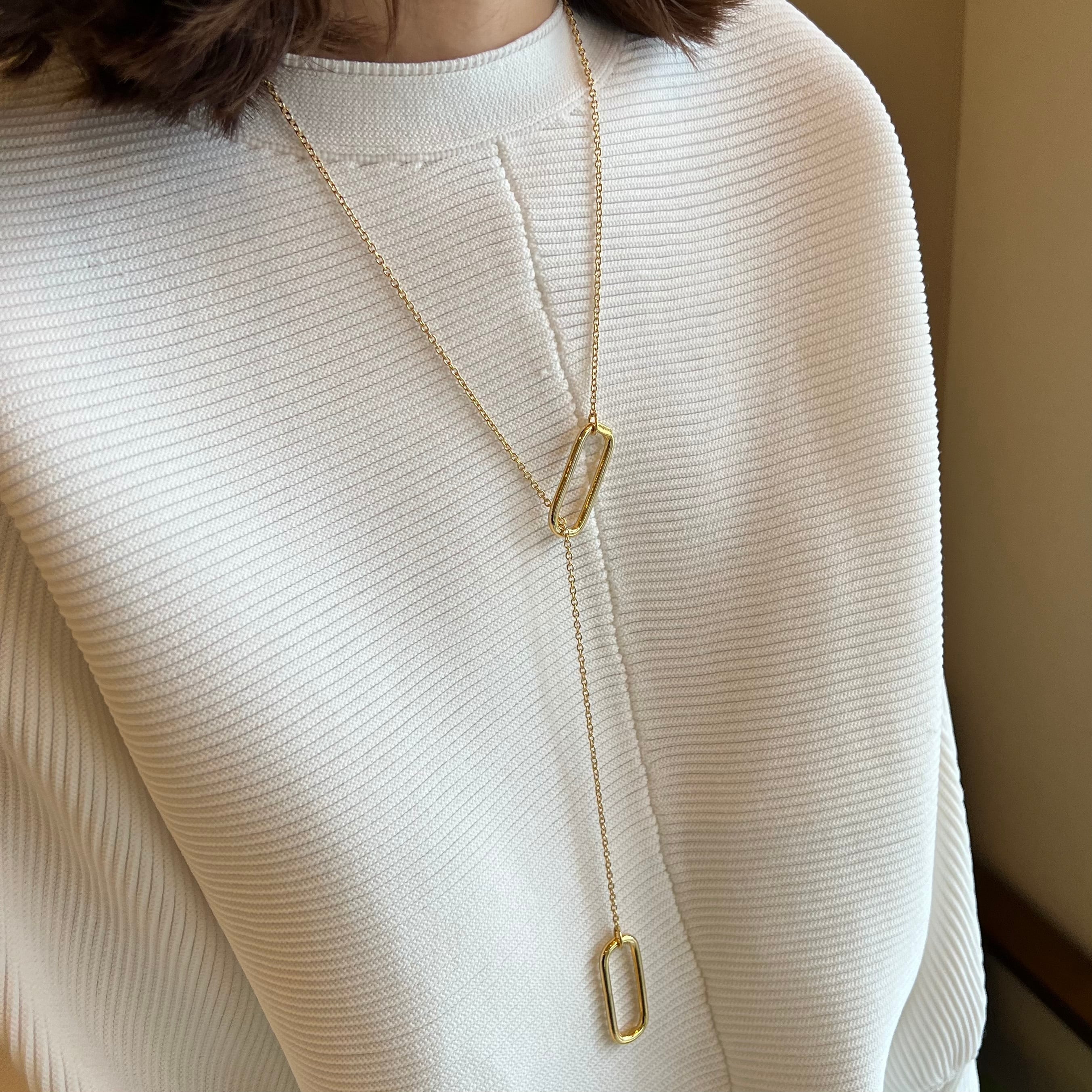 Sea'ds Mara】Plain rectangular necklace | valance 福井｜レディース